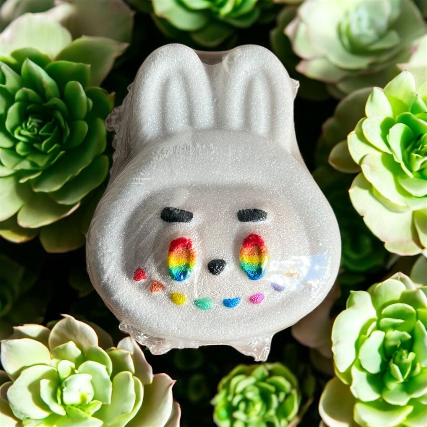 Bombe de bain Bubu (argent avec dents arc-en-ciel)