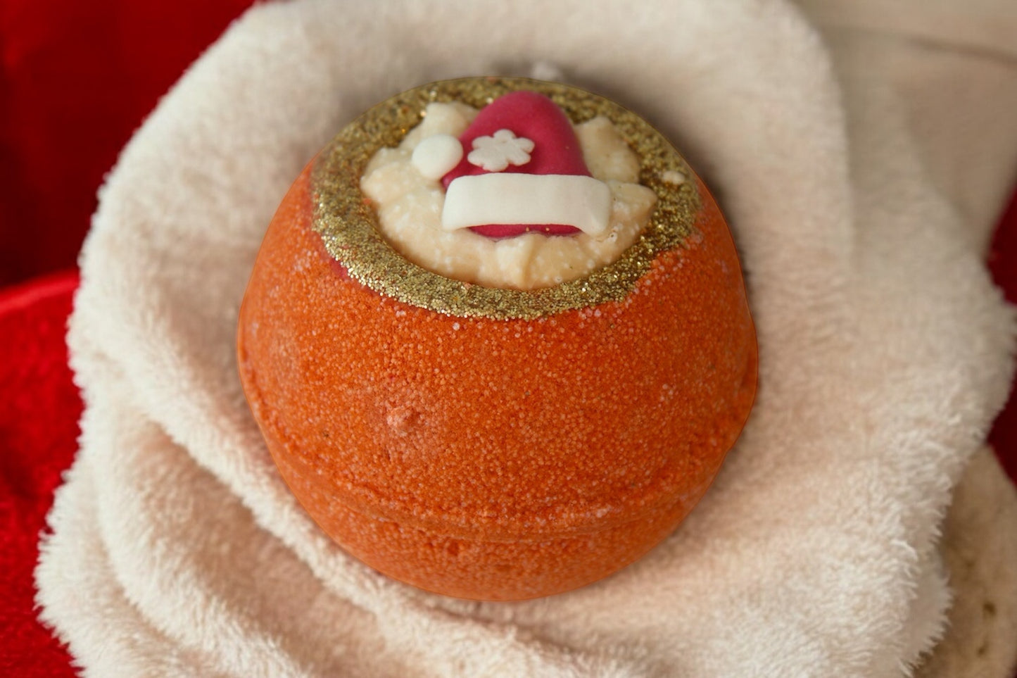 Bombe de bain "Joyeux Noël", senteur pomme & cannelle