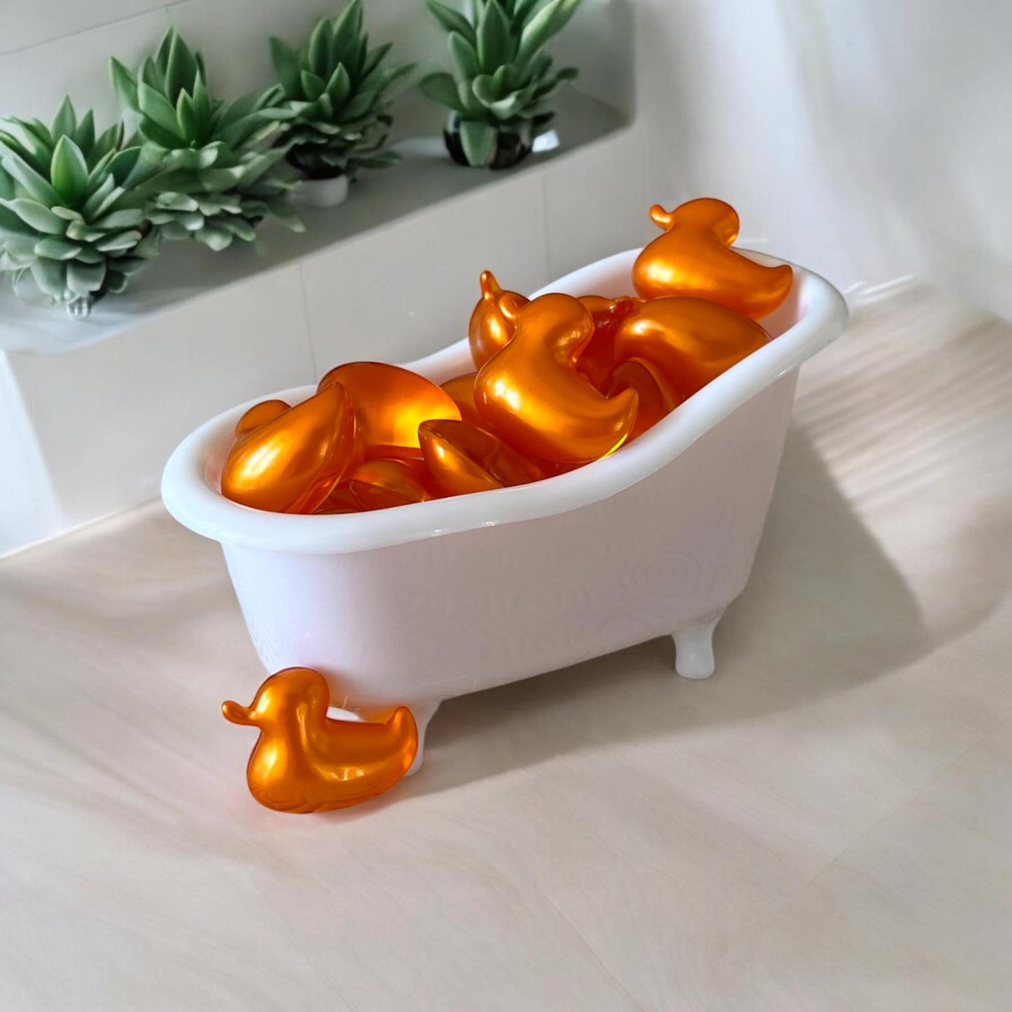 Perle de bain canard parfum abricot
