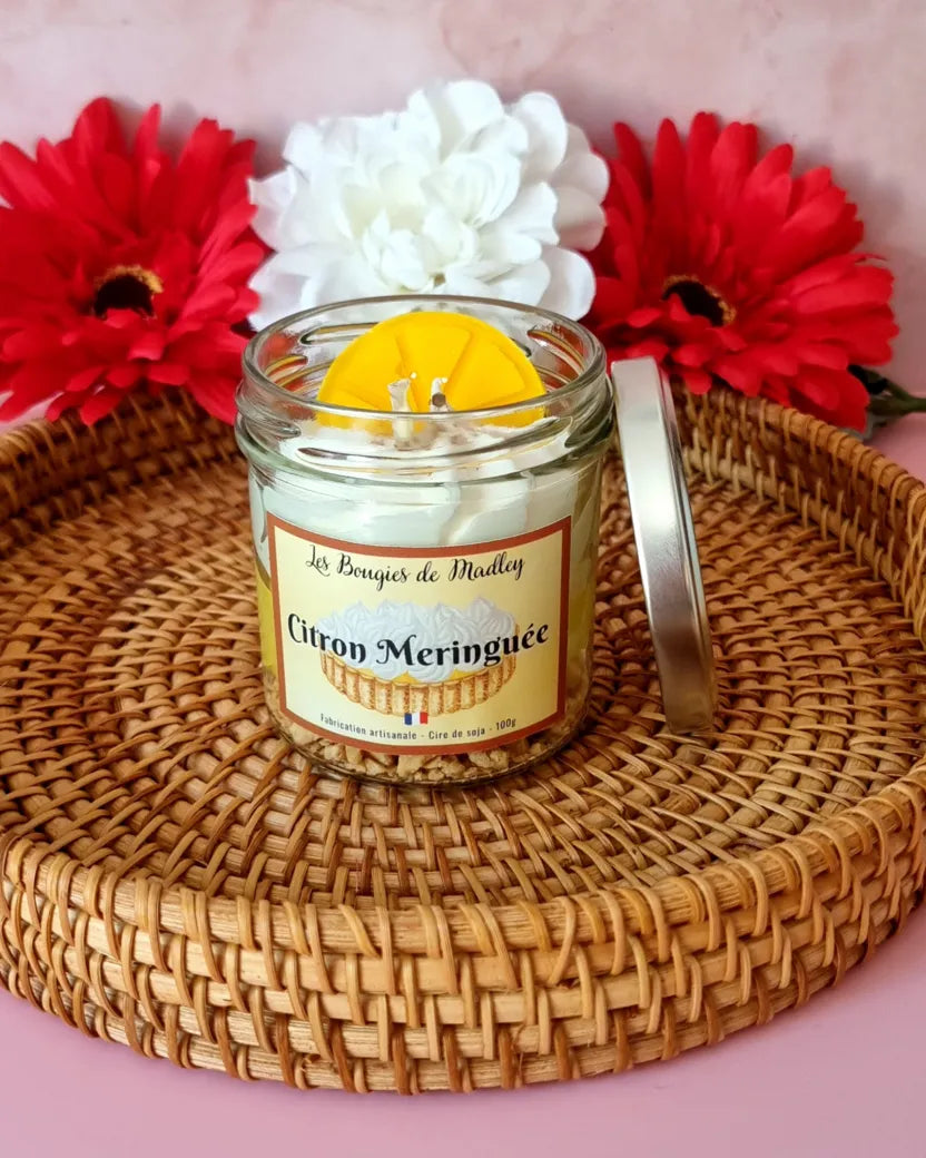 Bougie citron meringuée