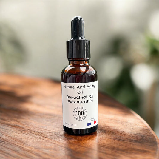 Huile anti-âge 3 % Bakuchiol-Squalane + Astaxanthine