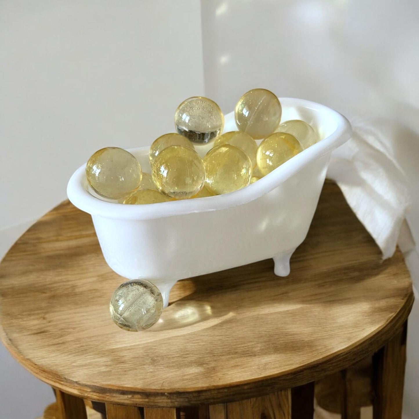 Perle de bain pailletée parfum Vanille